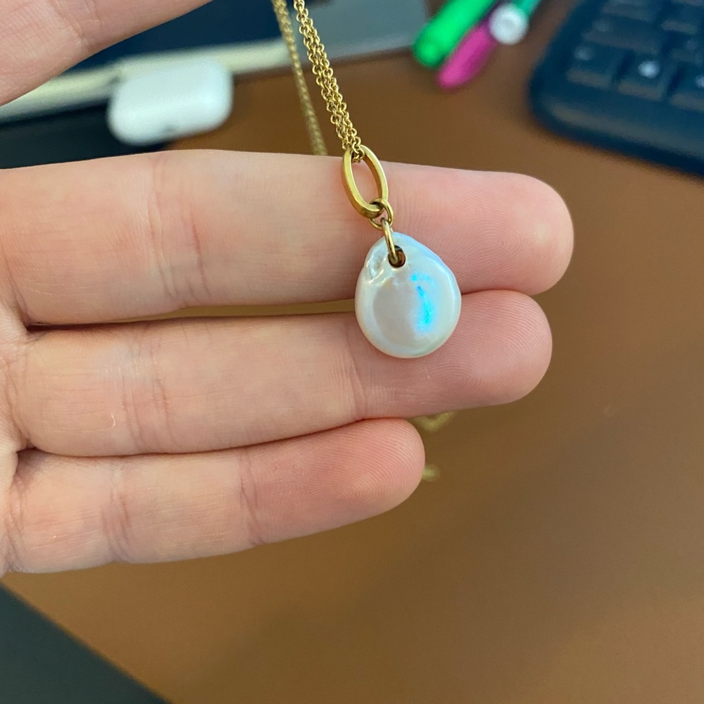 Mejuri pearl necklace